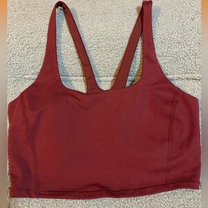 Women's Burgundy Cropped Tank/Sports Bra
